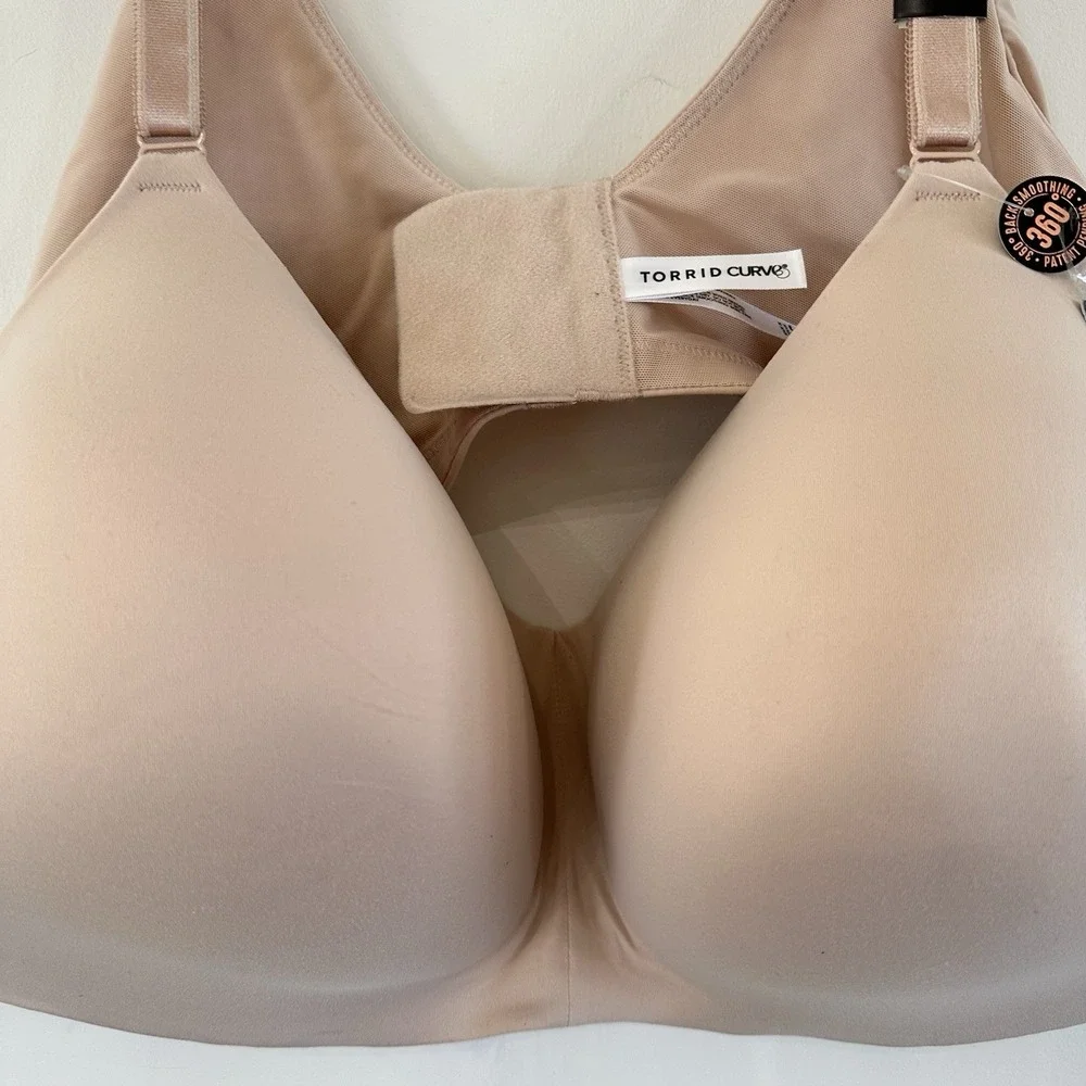 Women's Torrid Curve Wire-Free Lightly Lined Bra Nude 54C New‎ NWT